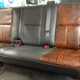 Custom leather seats amp under seat