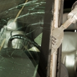 Removing shattered windshield